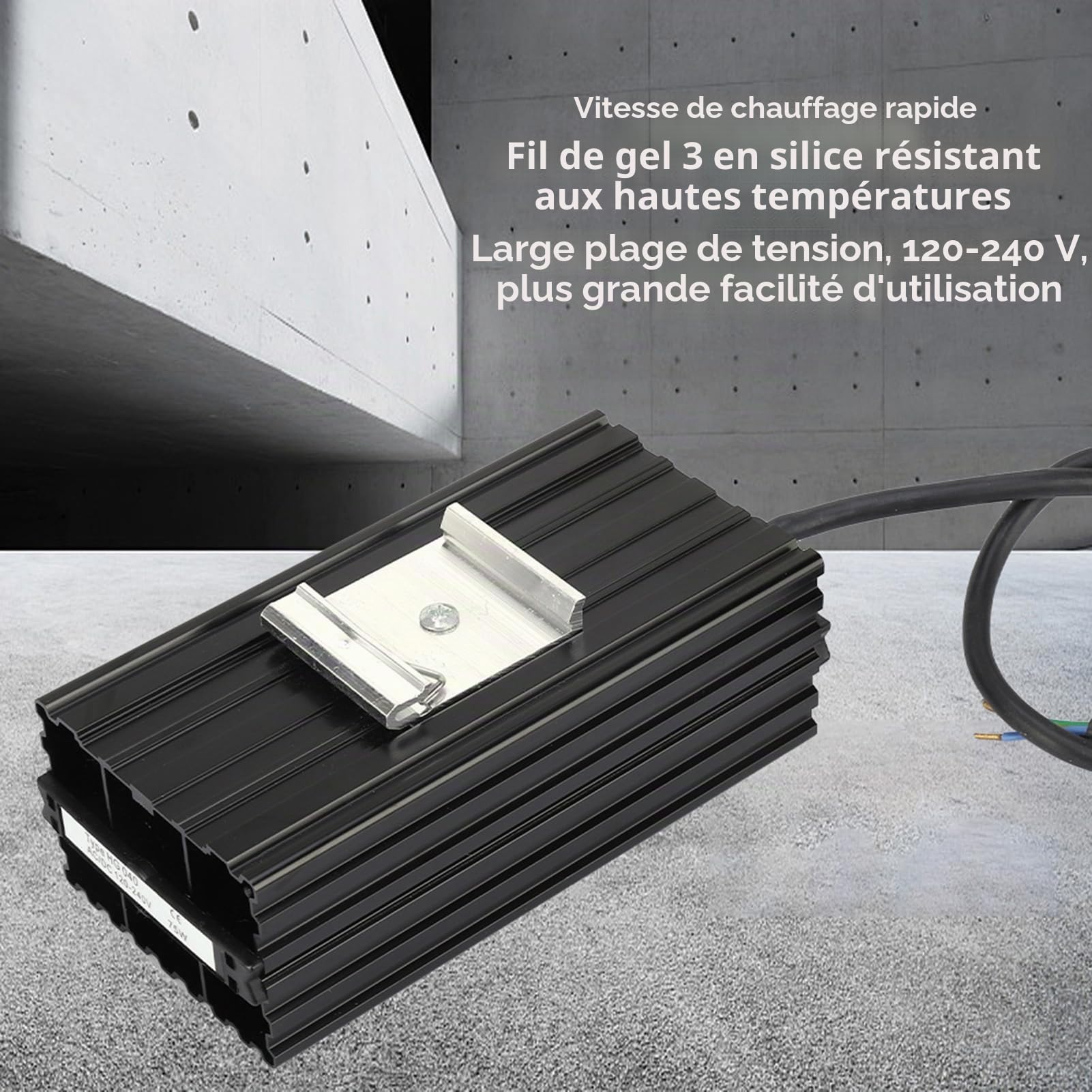 Chauffage Thermostatique Électrique HG040-75W 120-240V Composant Chauffant à Thermistance pour Armoire et Système d'Air avec Contrôle de Température Précis