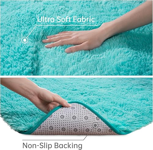 Miniatura 5 de Toneed - Alfombra suave y moderna para dormitorio de niños y niñas, dormitorio universitario, habitación del bebé, alfombra decorativa