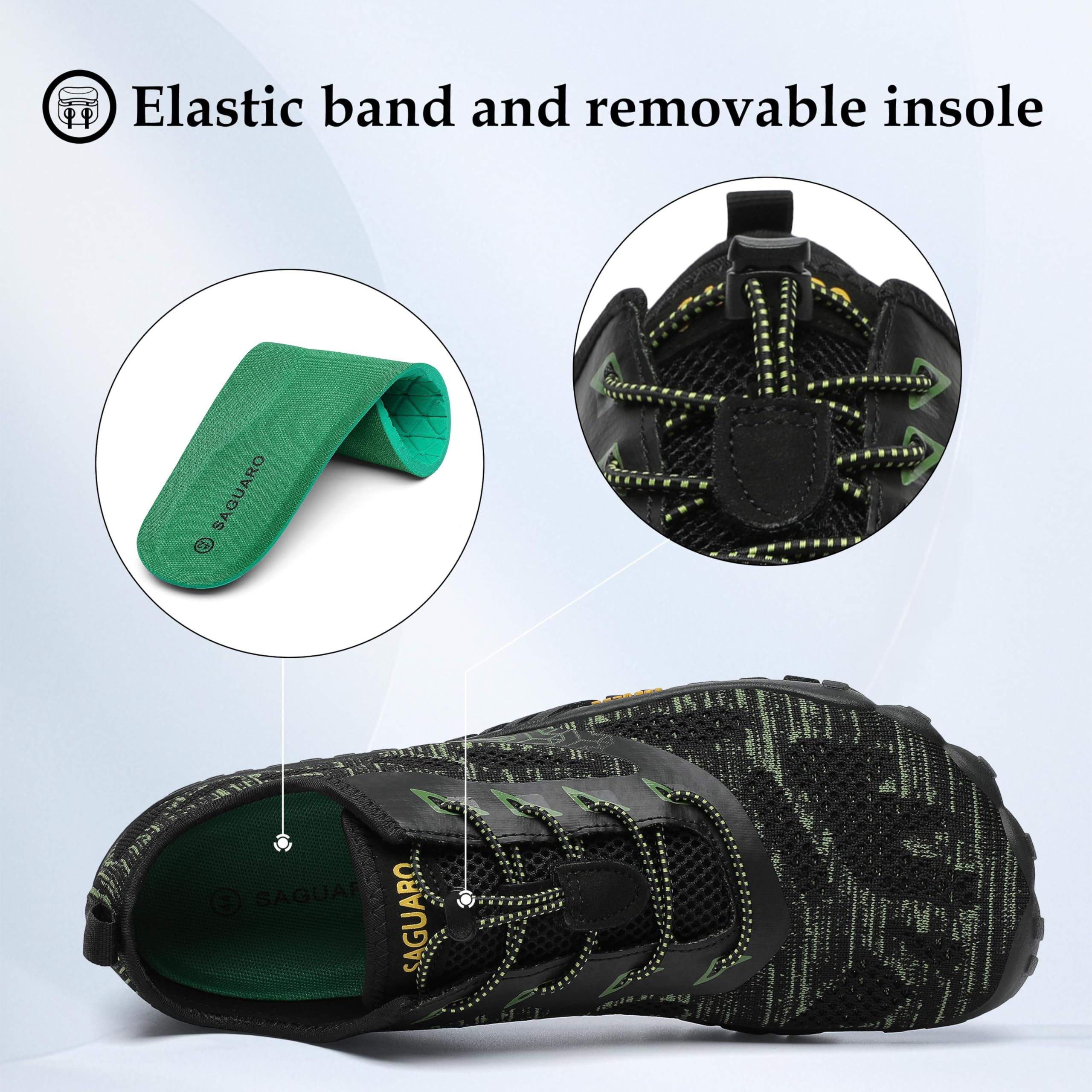 SAGUARO Scarpe Barefoot Minimaliste Uomo Scarpe da Trail Trekking Scarpette da Scoglio