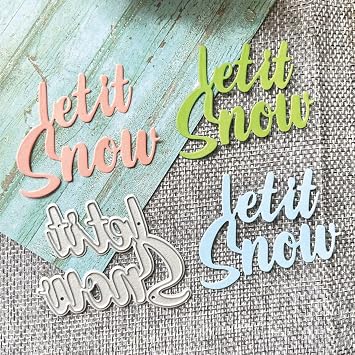 Let it Snow Metal Die Cuts, Cutting Dies for Card Making Clearance, Embossing Dies for Scrapbooking, DIY Album Paper Cards Decoration