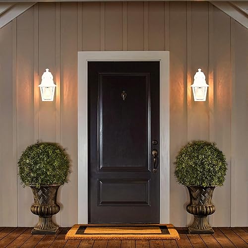 Miniatura 5 de YoonLIT - Lámpara de porche para exteriores del anochecer al amanecer, grandes faroles de pared impermeables para exteriores, accesorio de pared