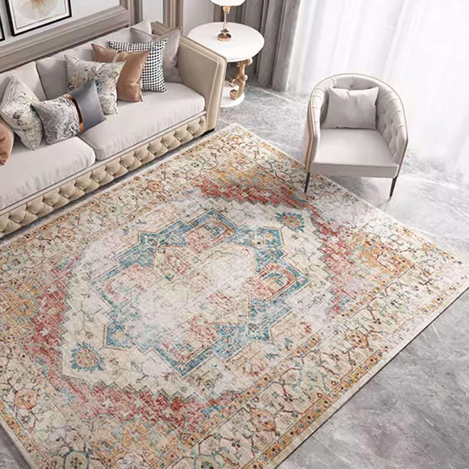 Moquette Le Tissu Rétro délicat tapis de salon confortable