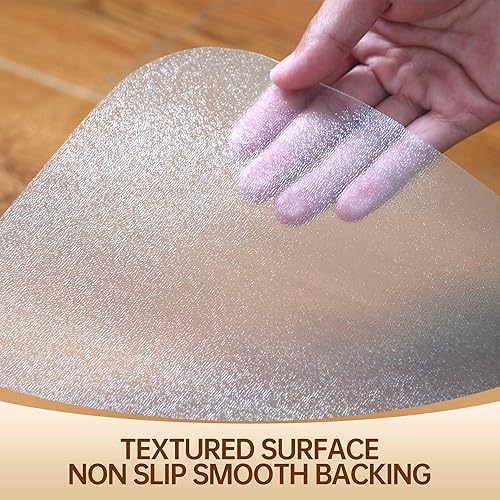 Miniatura 4 de Amyracel Tapete para silla de oficina para suelo de madera dura, tapete de escritorio para suelos de madera dura, tapete transparente para silla de