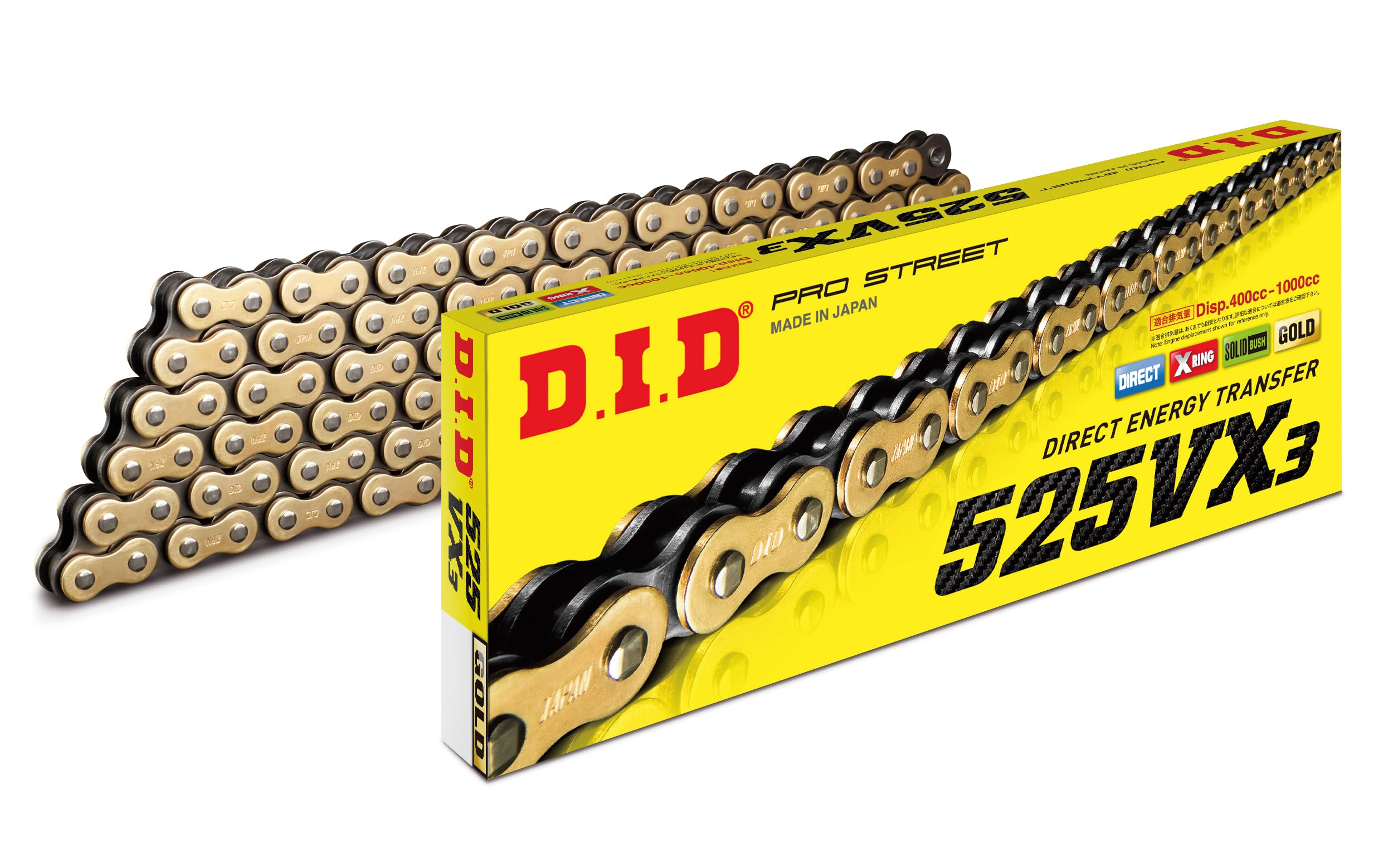 DID Catena 525VX con 122 Maglie Oro/Nera