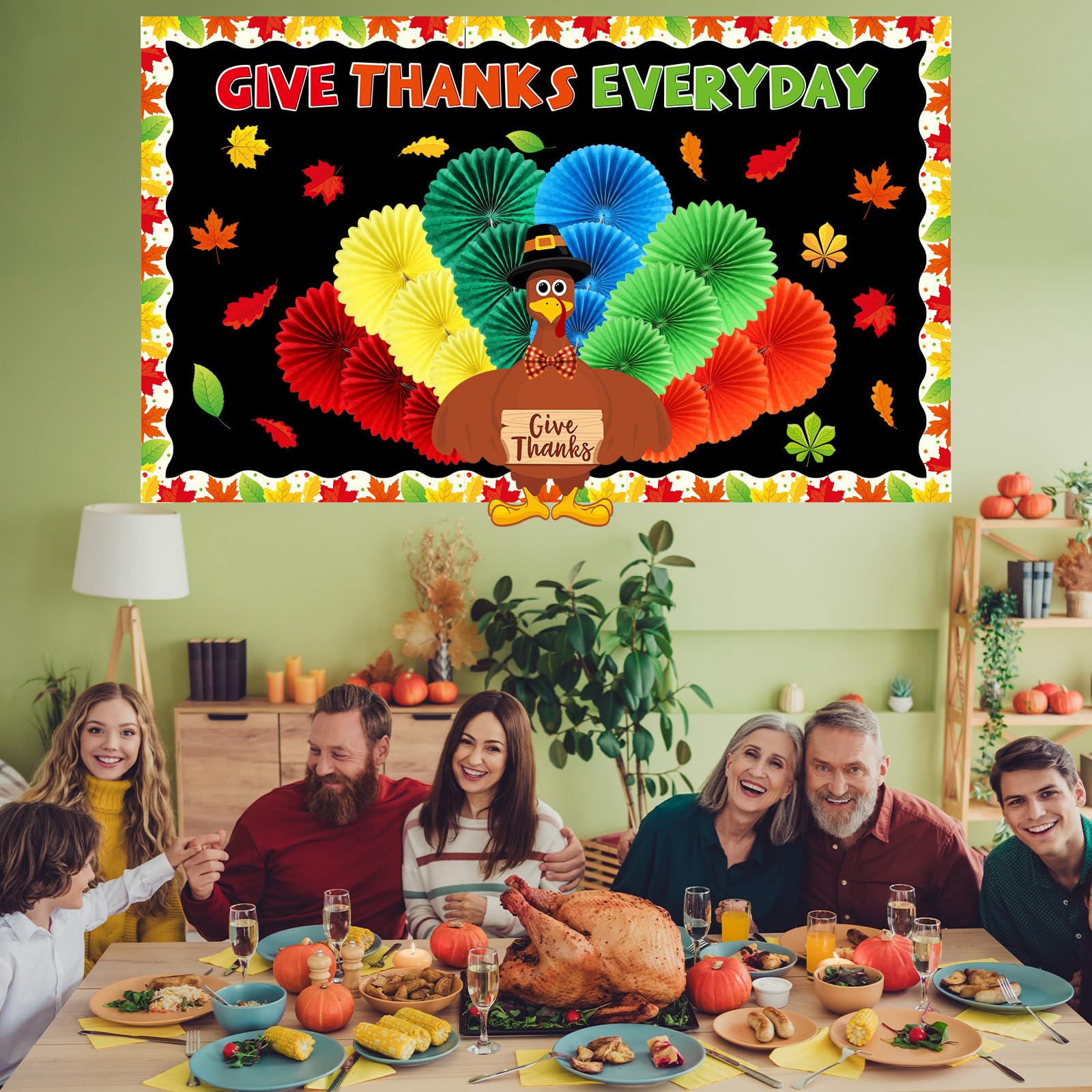 Snapklik.com : Thanksgiving Turkey Bulletin Board Decorations Set 3D ...