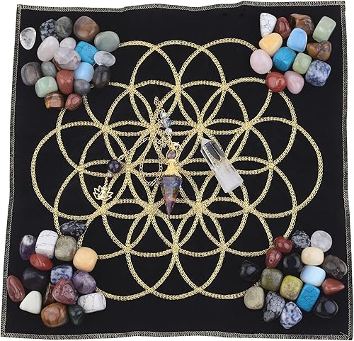 Miniatura 6 de Rockcloud Kit de meditación de tótem de piedra curativa para principiantes, adivinación, suministros de altar wiccano, decoración del hogar,