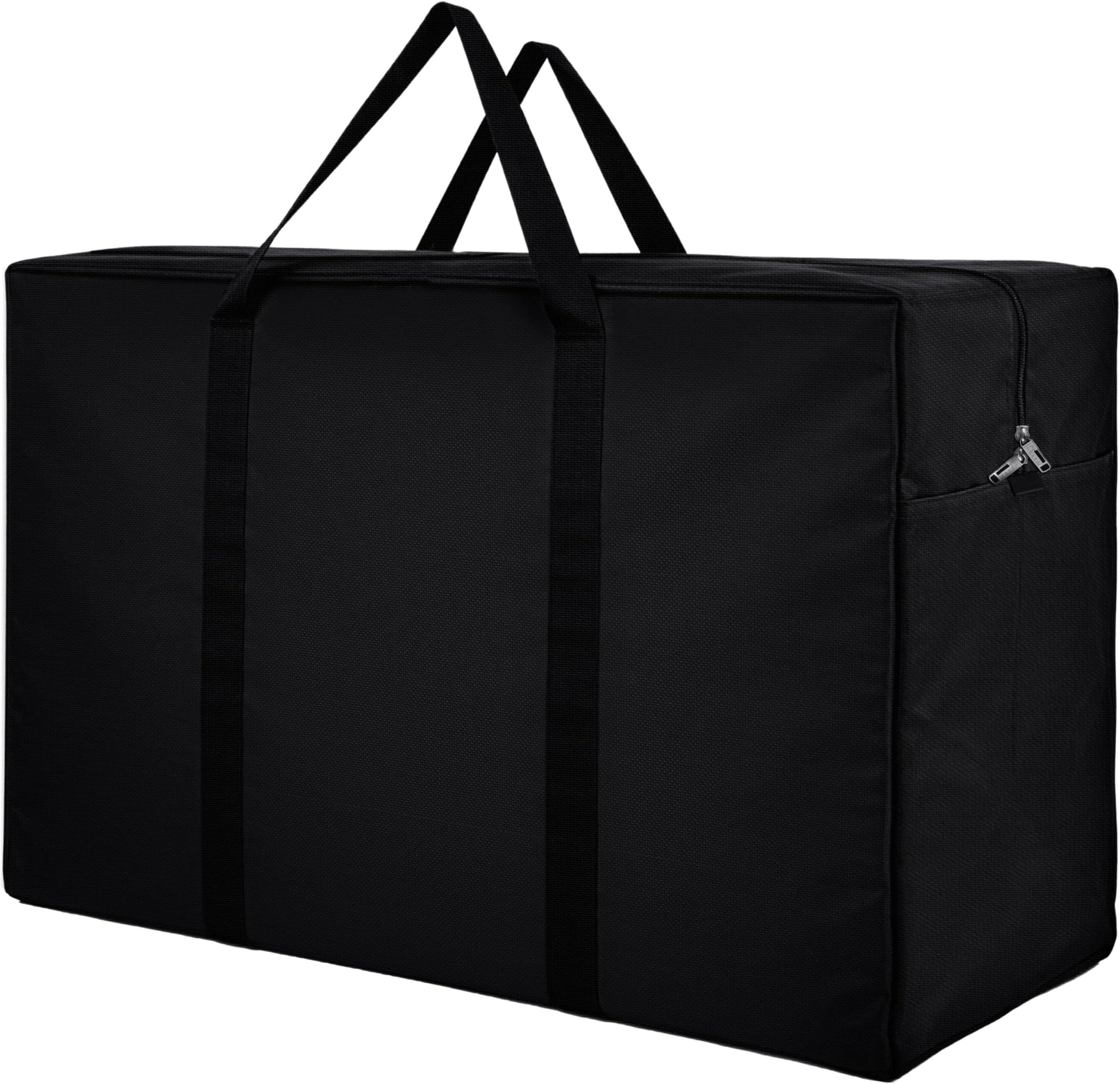 Storite Heavy Duty 1680 Denier Nylon 158 L Multi-Purpose Moisture Proof Extra Large Toys/Stationery Paper/Blankets/Clothes Storage Bag/Moving Bags/Shifting bags (Black,86x34x54 cm)-Rectangular