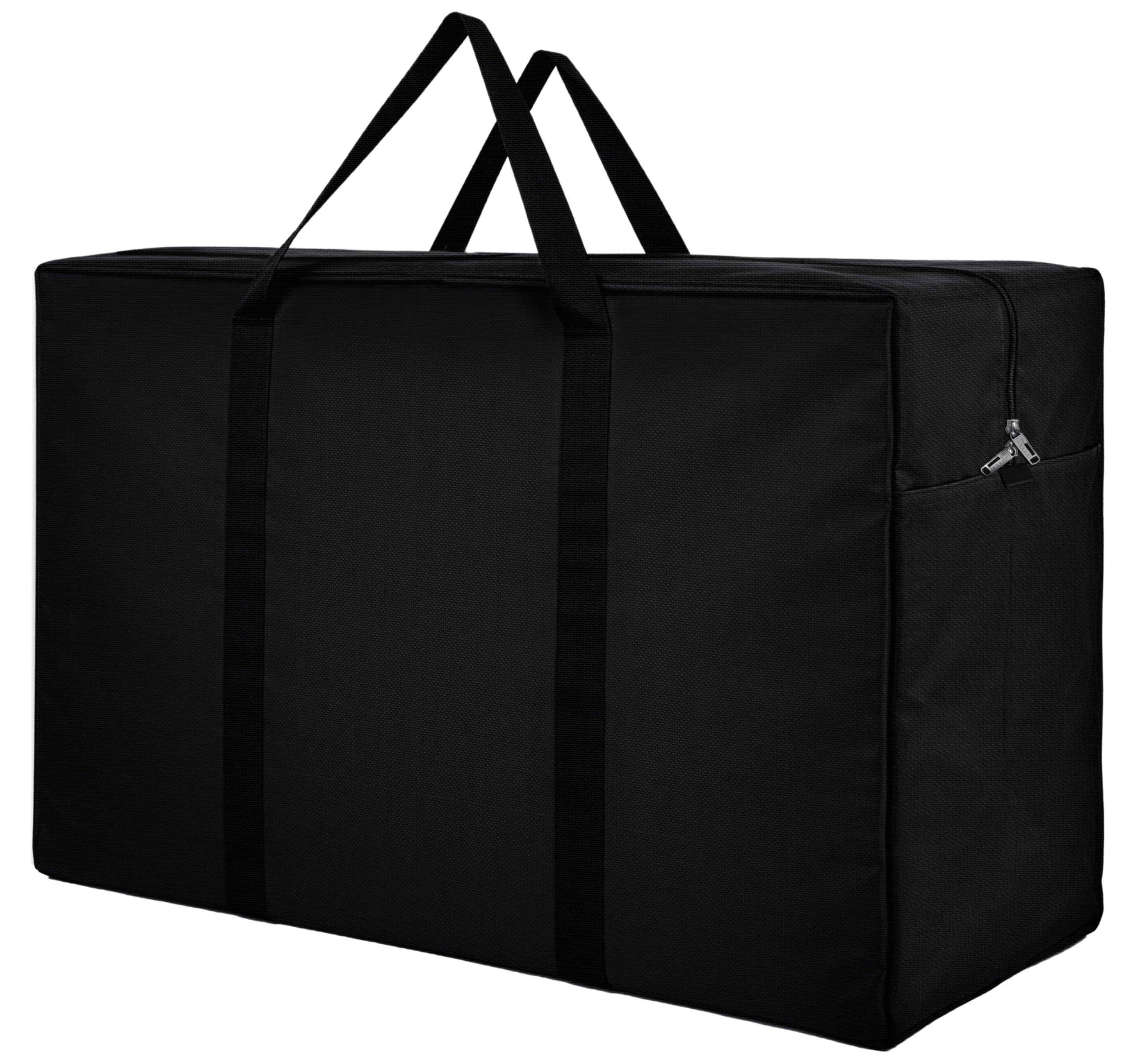 Storite Heavy Duty 1680 Denier Nylon 158 L Multi-Purpose Moisture Proof Extra Large Toys/Stationery Paper/Blankets/Clothes Storage Bag/Moving Bags (Black, 86x34x54 cm) Rectangular