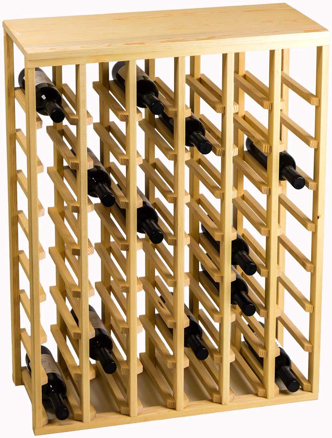 Creekside 48 Bottle Table Wine Rack (Pine) by Creekside - Exclusive 12 inch deep design conceals entire wine bottles. Hand-sanded to perfection!, Pine