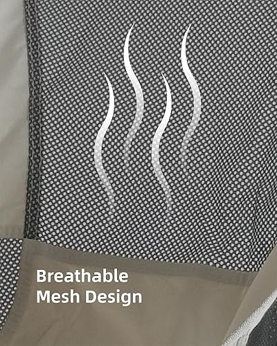 Miniatura 4 de ONEFOREST Silla de camping, silla portátil plegable para mochilero para campamento de playa, senderismo, deportes al aire libre, color beige