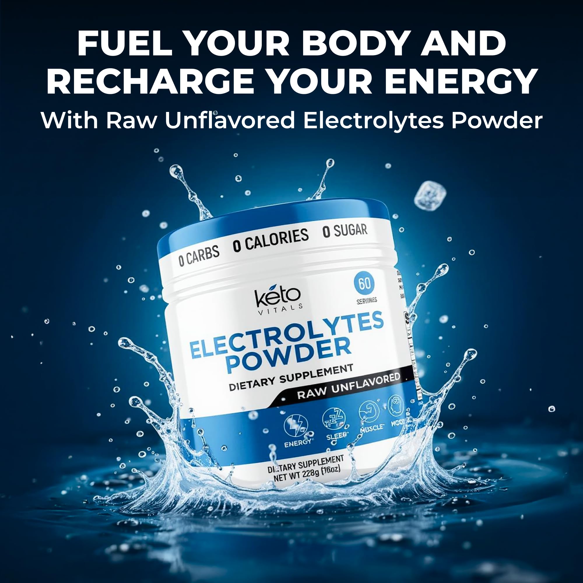 イートレスパウダー Amazon.com: Keto Vitals Unflavored Electrolyte Powder - Sugar Free