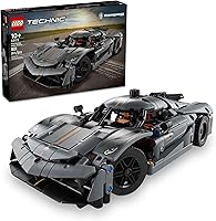 LEGO Technic Koenigsegg Jesko Absolut Grey Hypercar 42173 - 801-Piece Building Kit with V8 Engine, Realistic Doors for Kids 10+