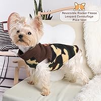 Vista 32 de Suéteres para perros pequeños, niño y niña, suéter a cuadros para cachorros, chaleco de ropa de forro polar, suéter elástico para perritos, ropa