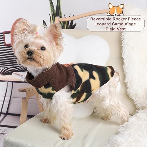 Miniatura 3 de Chaleco de forro polar para perro sudadera reflectante elástica con agujero para correa ropa ligera para mascotas abrigo para perros pequeños niños