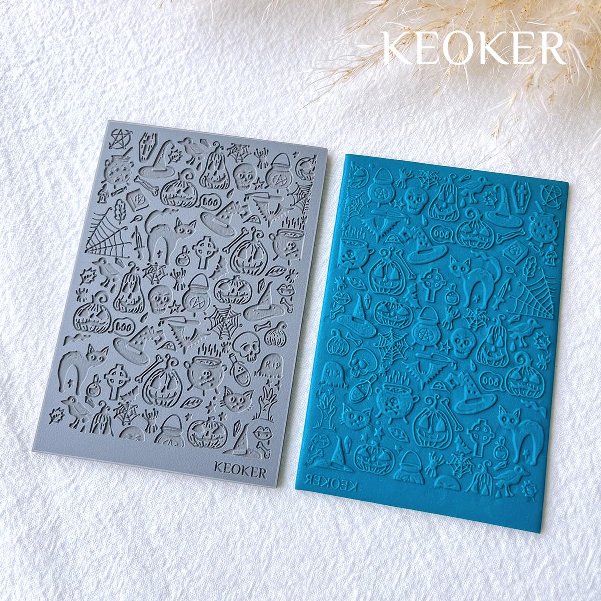 Keoker Set Texture Per Argilla Polimerica - Tappetino Strutturato Floreale Per Creare Gioielli E Orecchini, Fai Da Te