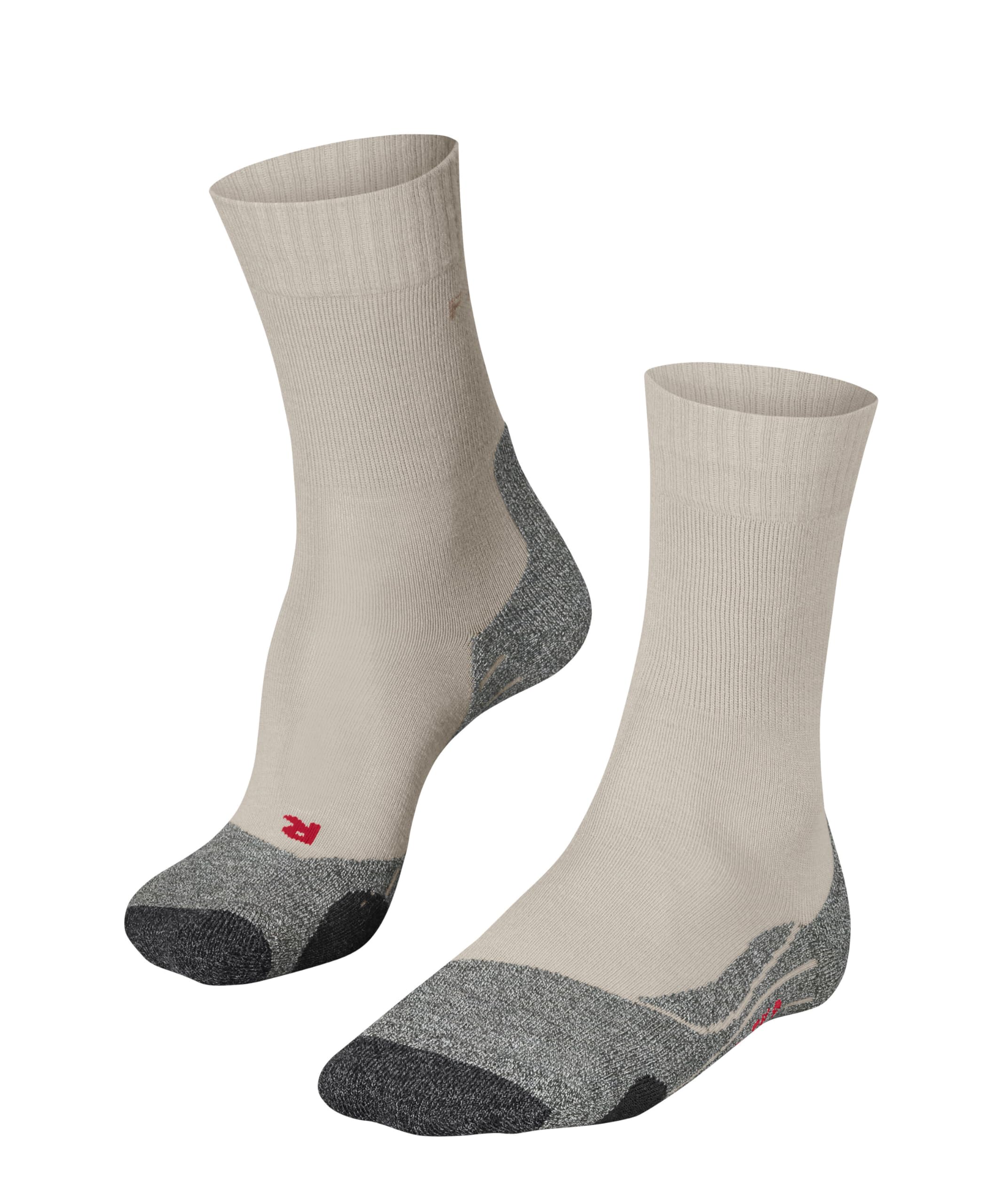 FALKE Women's TK2 Explore W So Wool Thick Anti-Blister 1 Pair Hiking Socks, Beige Natural 4200, 5.5-6.5