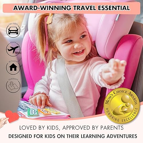 Miniatura 3 de Montessori - Tabla de actividades para niños pequeños de 2 a 4 años, ganadora del premio Mom's Choice, mochila de viaje, habilidades motoras finas,