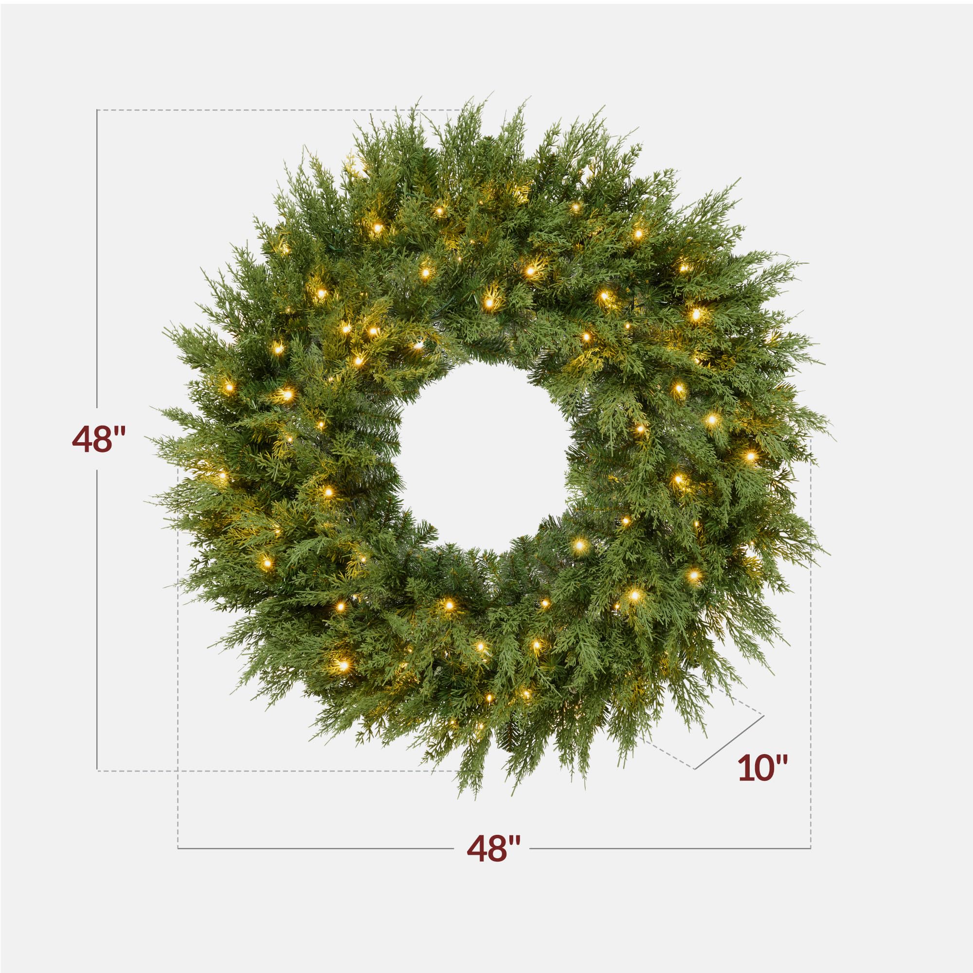Amazon.com: Best Choice Products Pre-Lit Cedar Cypress Christmas