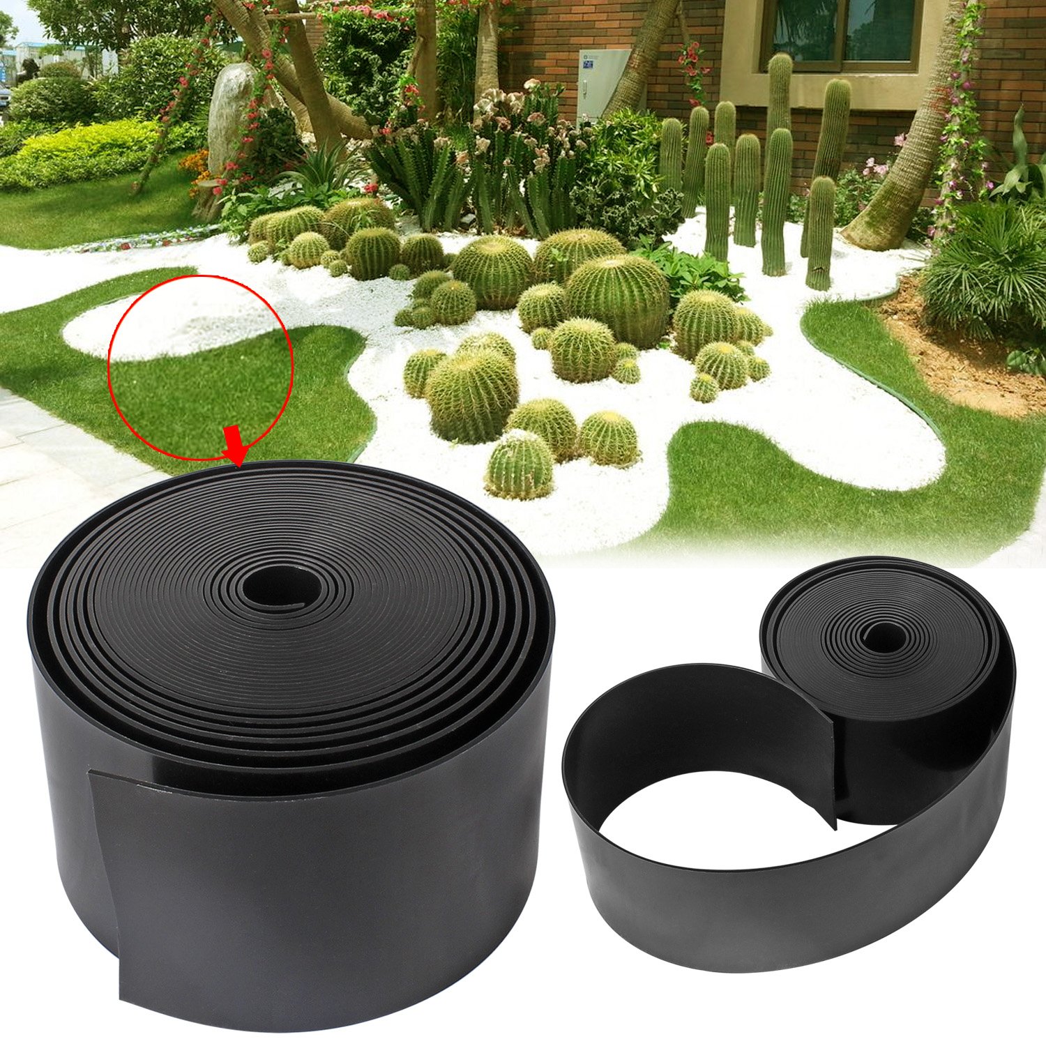 Gardening Forever Speed Polyethylene Plastic Lawn Edging Roll Smooth