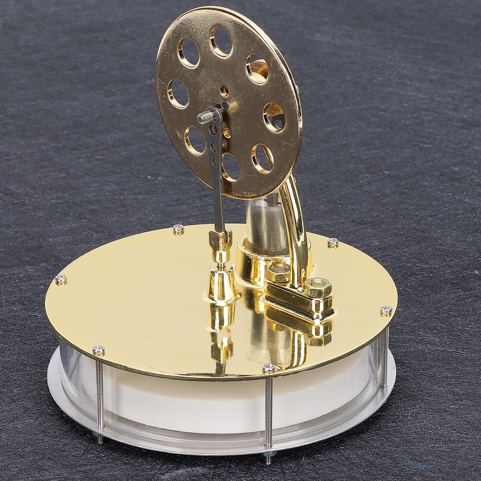 Zerodis Motore per Materiale Scolastico Motore Stirling Criogenico Mini Stirling Modello con Costruzione in Lega di Zinco per Apprendimento Ed Esperimenti di Fisica Scientifica a Bassa Temperatura