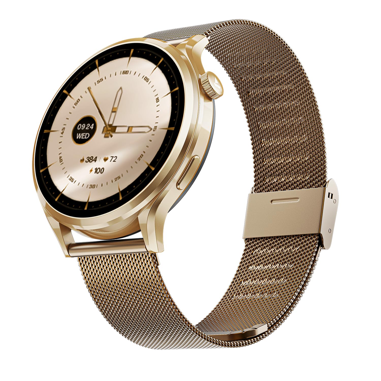 boAt Lunar Discovery Pro Rose Gold Smart Watch - Image 1