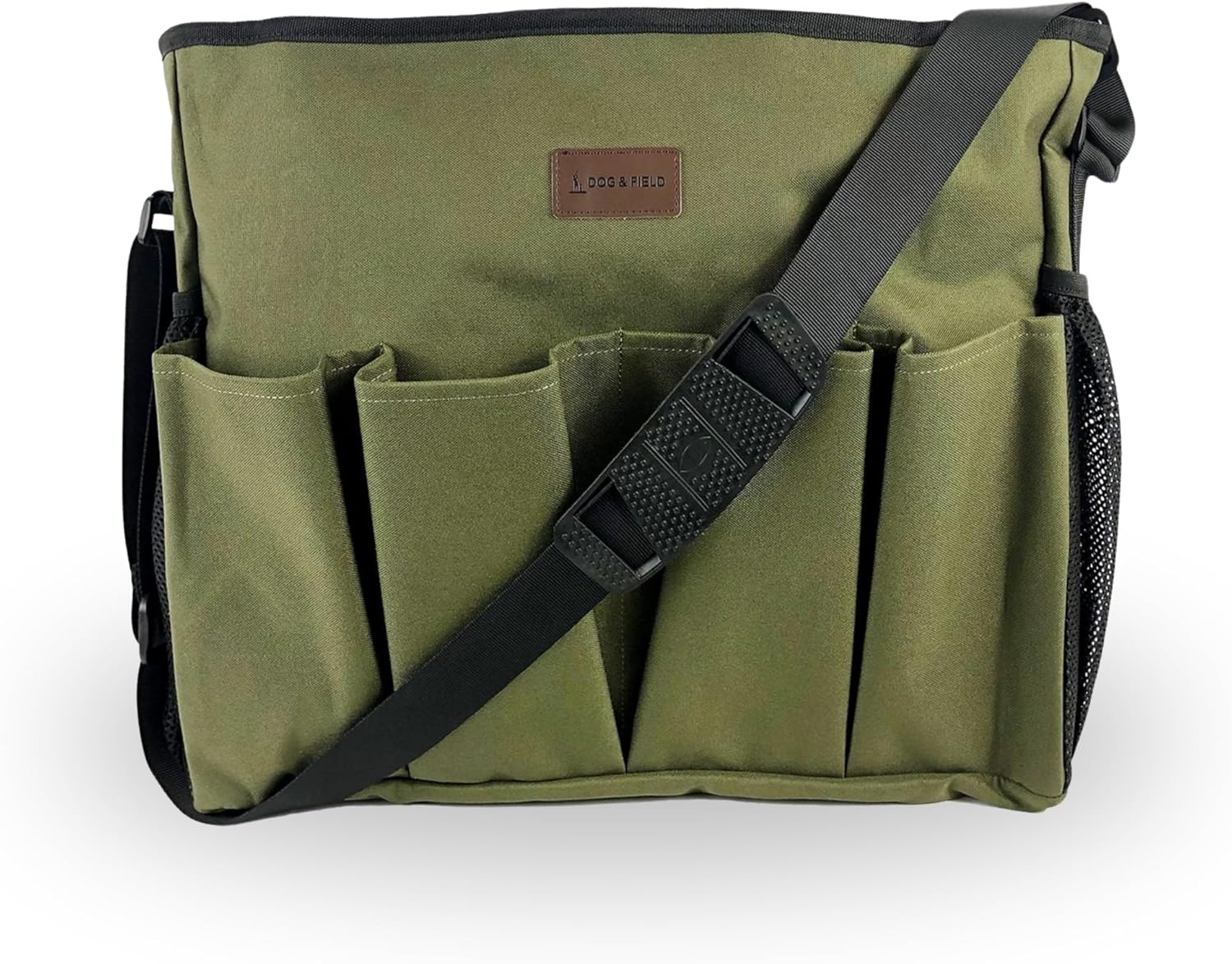 Dog & Field Maxxi Dummy Bag - Dog Training Bag with Adjustable Strap, for Gundog Canvas Dummies & Hunting Accessories, 50cm x 35cm x 10cm, Olive Green