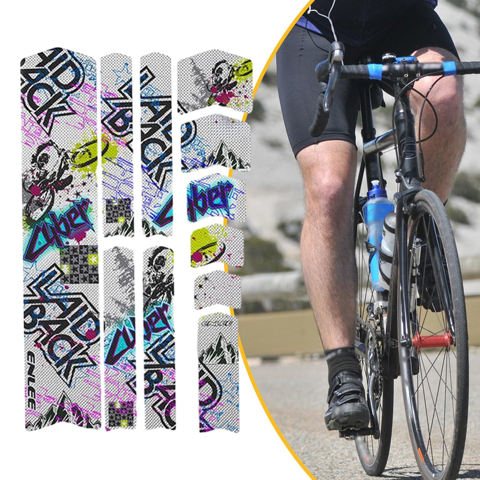 Telaio per bicicletta per nastro protettivo, telaio riflettente per protezione adesivi pellicola antigraffio per mountain bike bici da strada, B