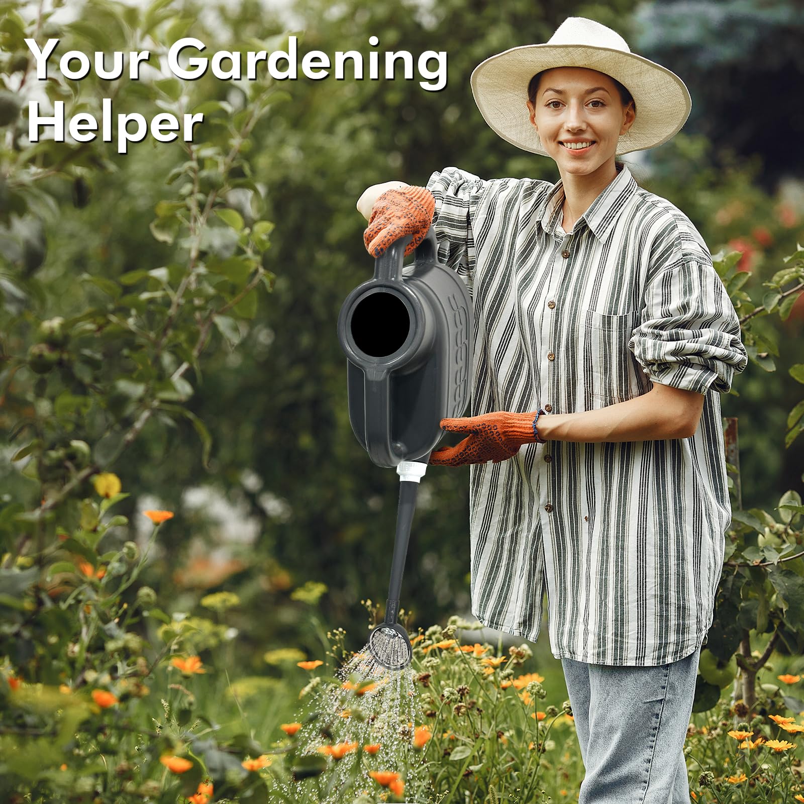 Arrosoir De Grande Capacité Pour Plantes Avec Long Bec Amovible, Arrosoir Amovible En Plastique Pour Intérieur Et Extérieur (bleu