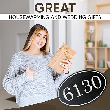 House Numbers for Outside, Customized 911 Address Sign Mounts on Home or Garage with Included Hardware, 11.5W x 7.5H