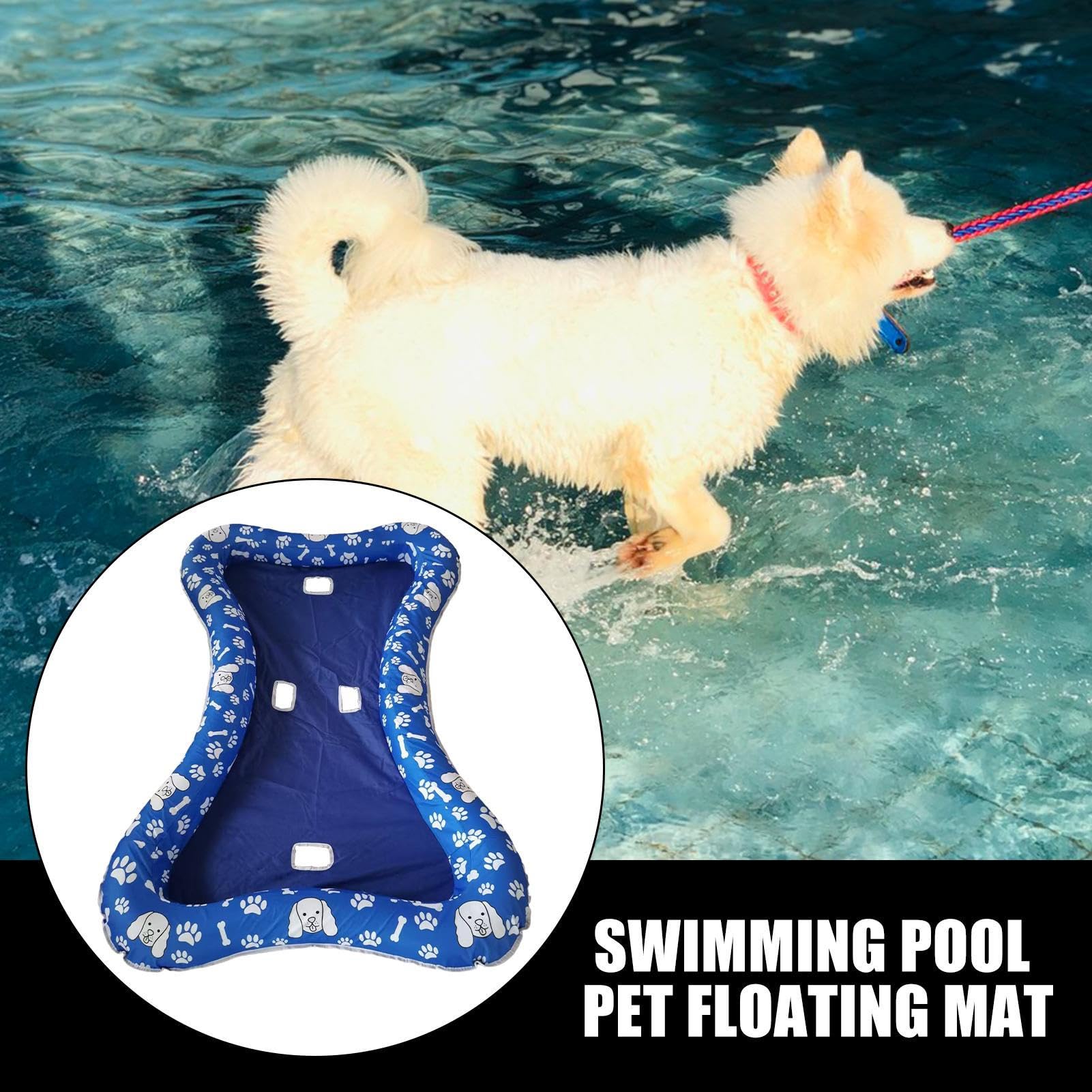 Flotador para Perros Flotador Portátil para Mascotas | Colchoneta Inflable Para Juegos Acuáticos De Animales Al Aire Libre En Piscina Jardín Río Playa