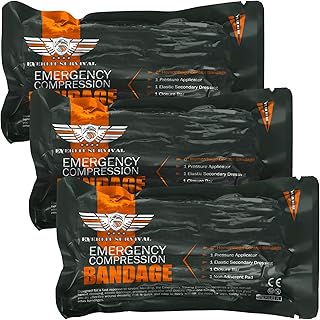 Sponsored Ad - EVERLIT [3-Pack] Israeli 6 Inch Emergency Bandage Compression Trauma Pressure Dressing Vacuum-Sealed Low-Cu...
