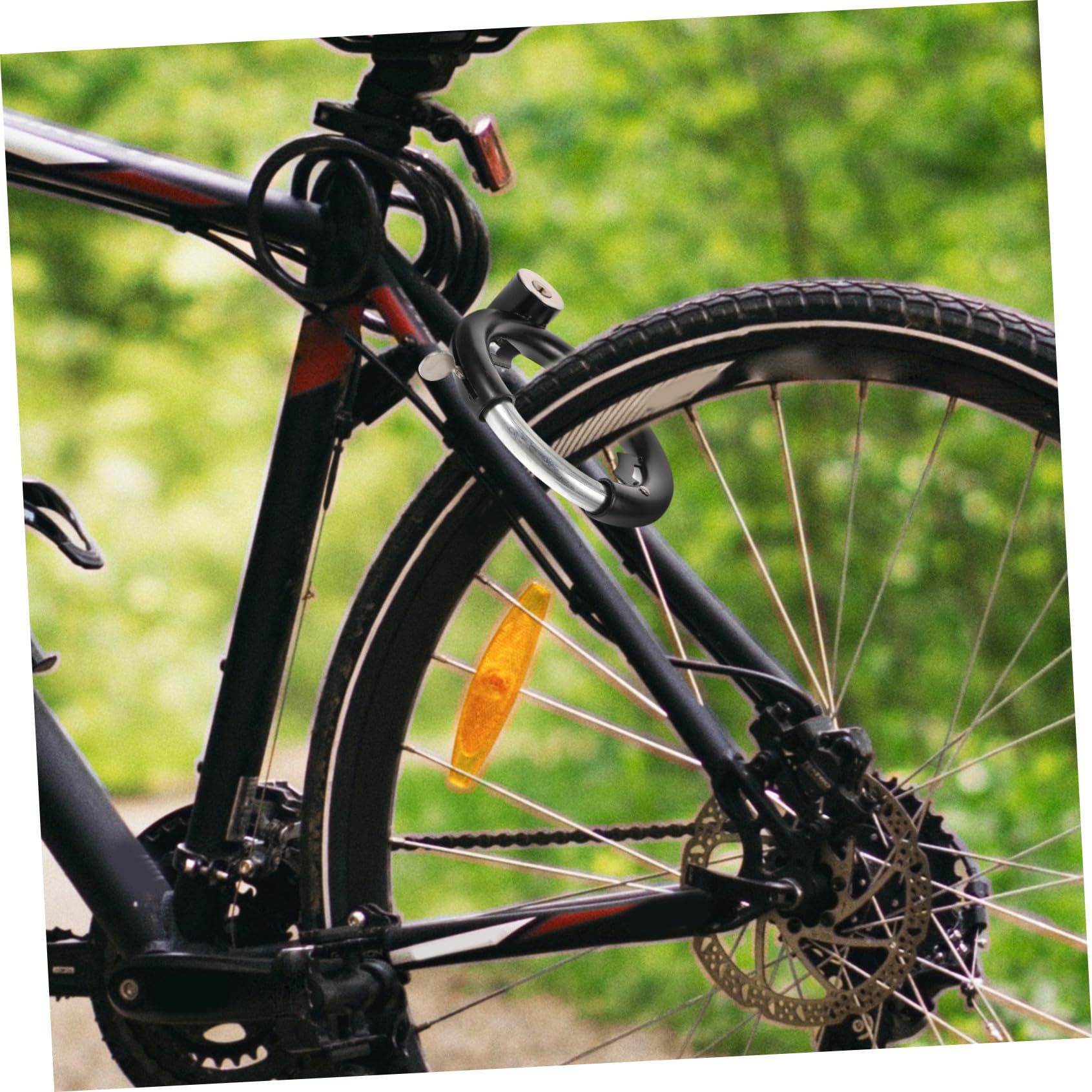 Lucchetto Rotondo Per Bicicletta in Metallo Resistente All Usura Adatto Manubri Telai e Portapacchi Per Mountain Bike Biciclette Standard e Scooter