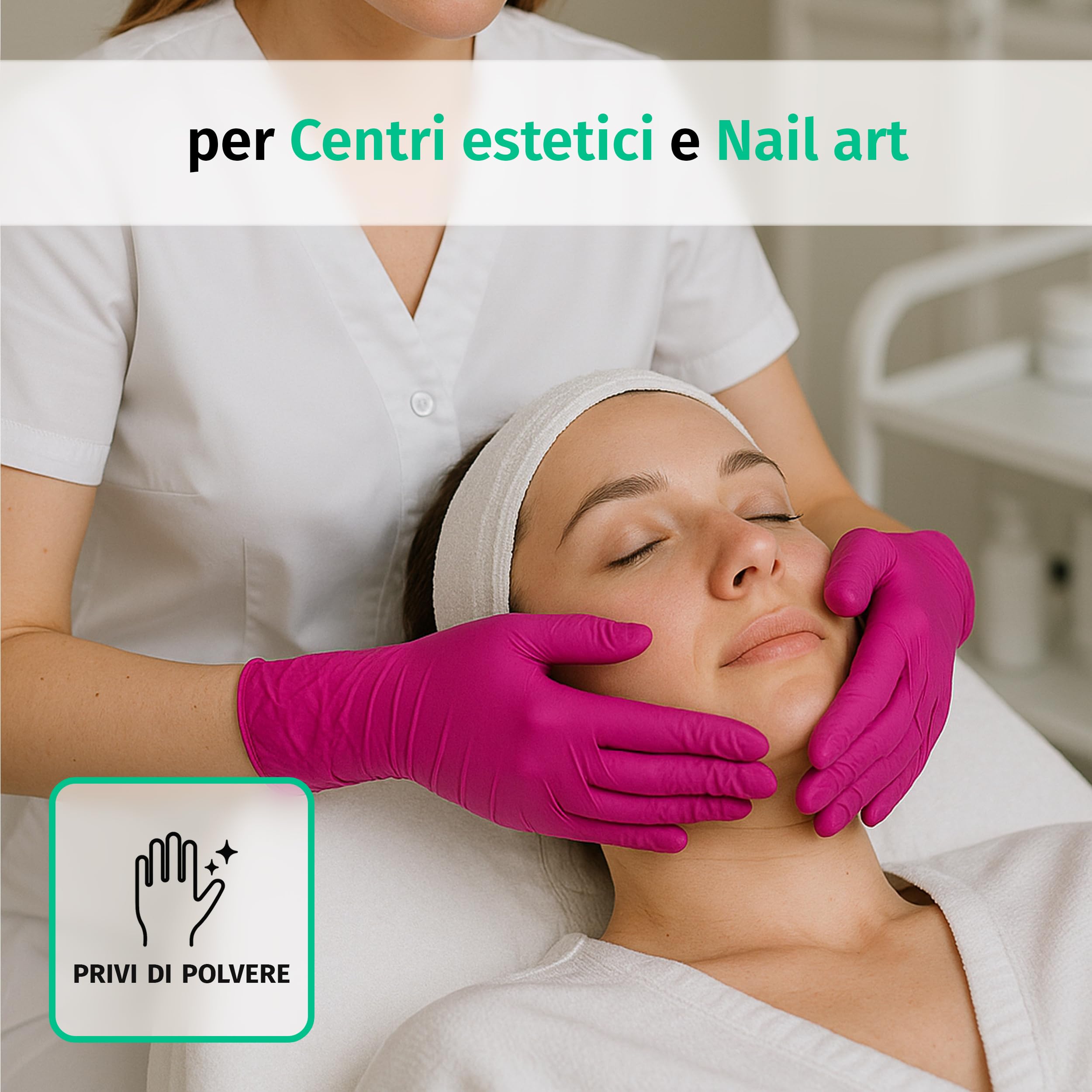 SF Guanti Nitrile S Magenta – 1000 Guanti Monouso Resistenti e Professionali (10×100), Senza Lattice e Senza Polvere