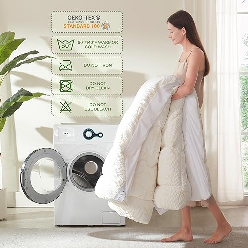 Miniatura 8 de Cubrecolchón 100% Impermeable Tamaño King, Cubrecolchón Acolchado Grueso Tipo Pillow Top, Bolsillo Profundo de Hasta 21 Pulgadas, Cubrecolchón Suave