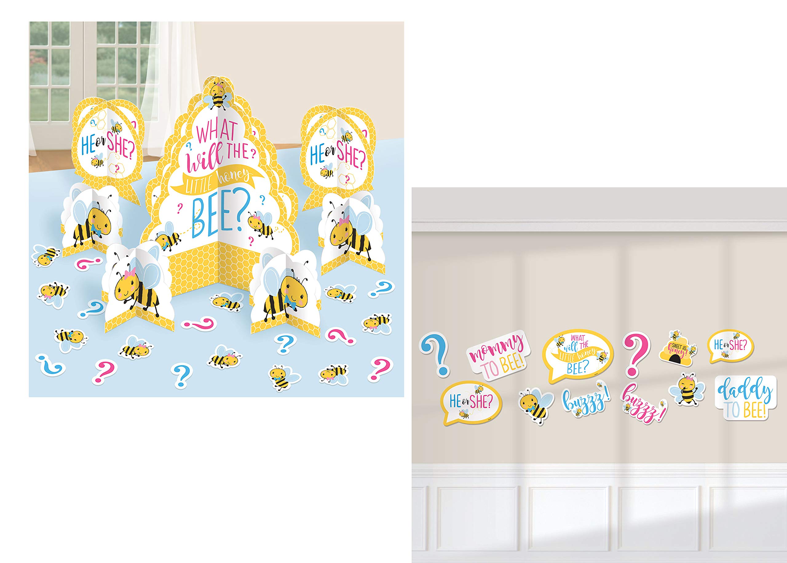 Buy Amscan What Will It Bee? Gender Reveal Party Cutouts and Table
