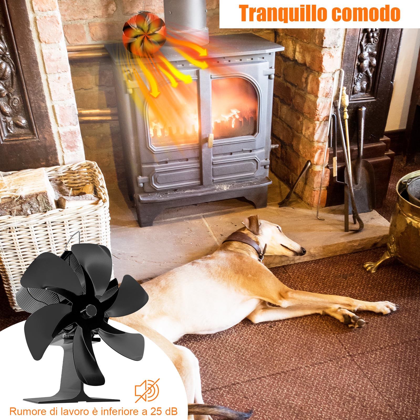 Secchio Per Carbone Kamino-Flam 14L - Metallo, Con Coperchio E Manico, Nero - Foto 11