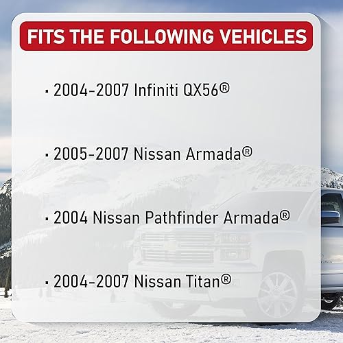 Miniatura 5 de Conjunto de cojinete de cubo de rueda delantera de repuesto, compatible con vehículos Infiniti y Nissan, QX56, Armada, Pathfinder Armada y Titan -