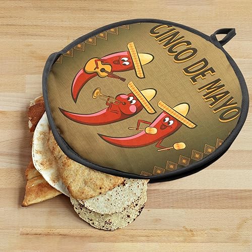Miniatura 6 de Antiy Bolsa calentadora de tortilla, bolsa aislada de tortilla de 12 pulgadas, recipiente de calor para tortilla, bandejas de calentamiento de