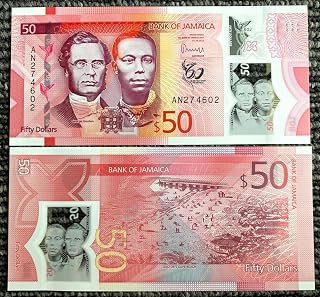 Jamaica 50 Dollars 2022-2023 Polymer Banknote