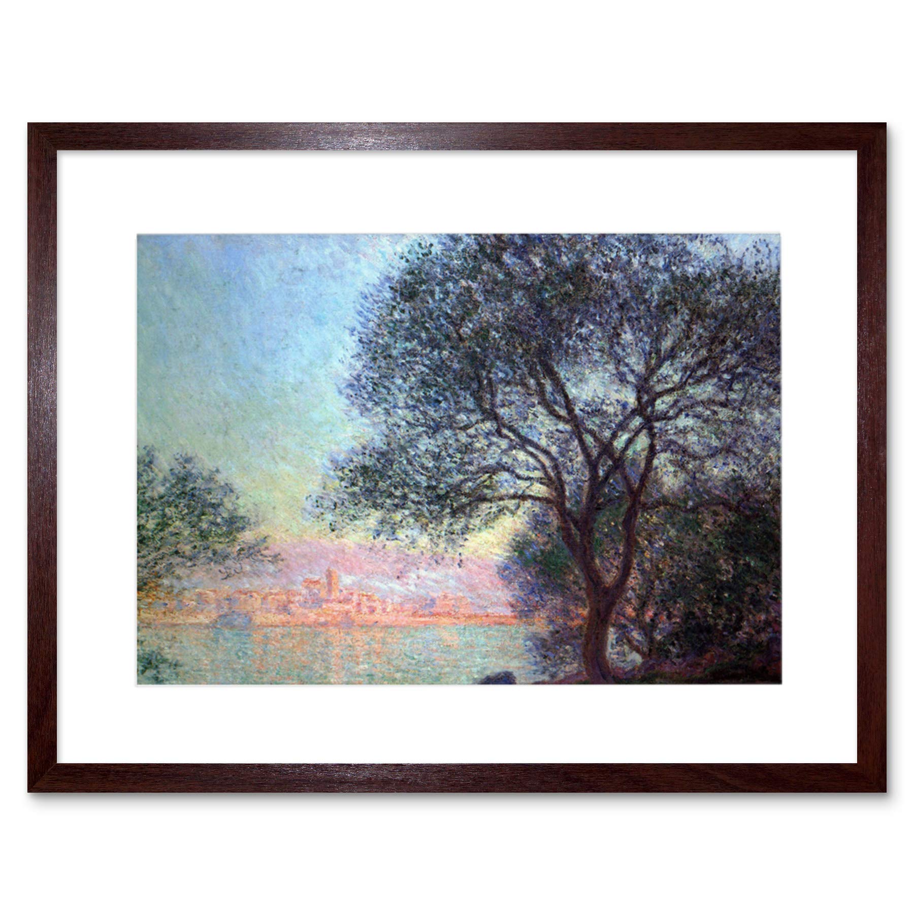 Wee Blue Coo Claude Monet Antibes Seen From La Salis Old Master Framed Wall Art Print