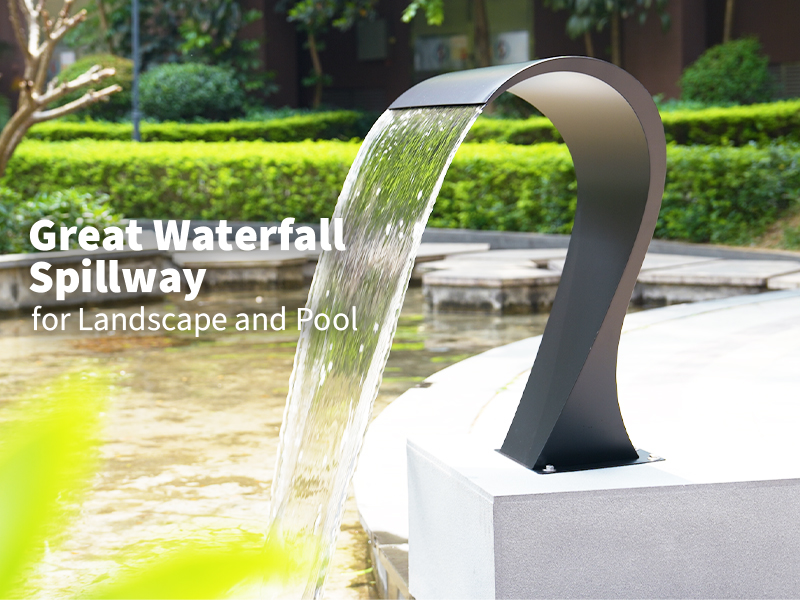 Amazon.com: PONDO Swimming Pool & Garden Cobra Cascade Waterfall Spillway  304 Stainless Steel Fountain, Outdoor Spray Water Curtain for Pond, SPA, Garden  Decor (Black Satin) : Patio, Lawn & Garden