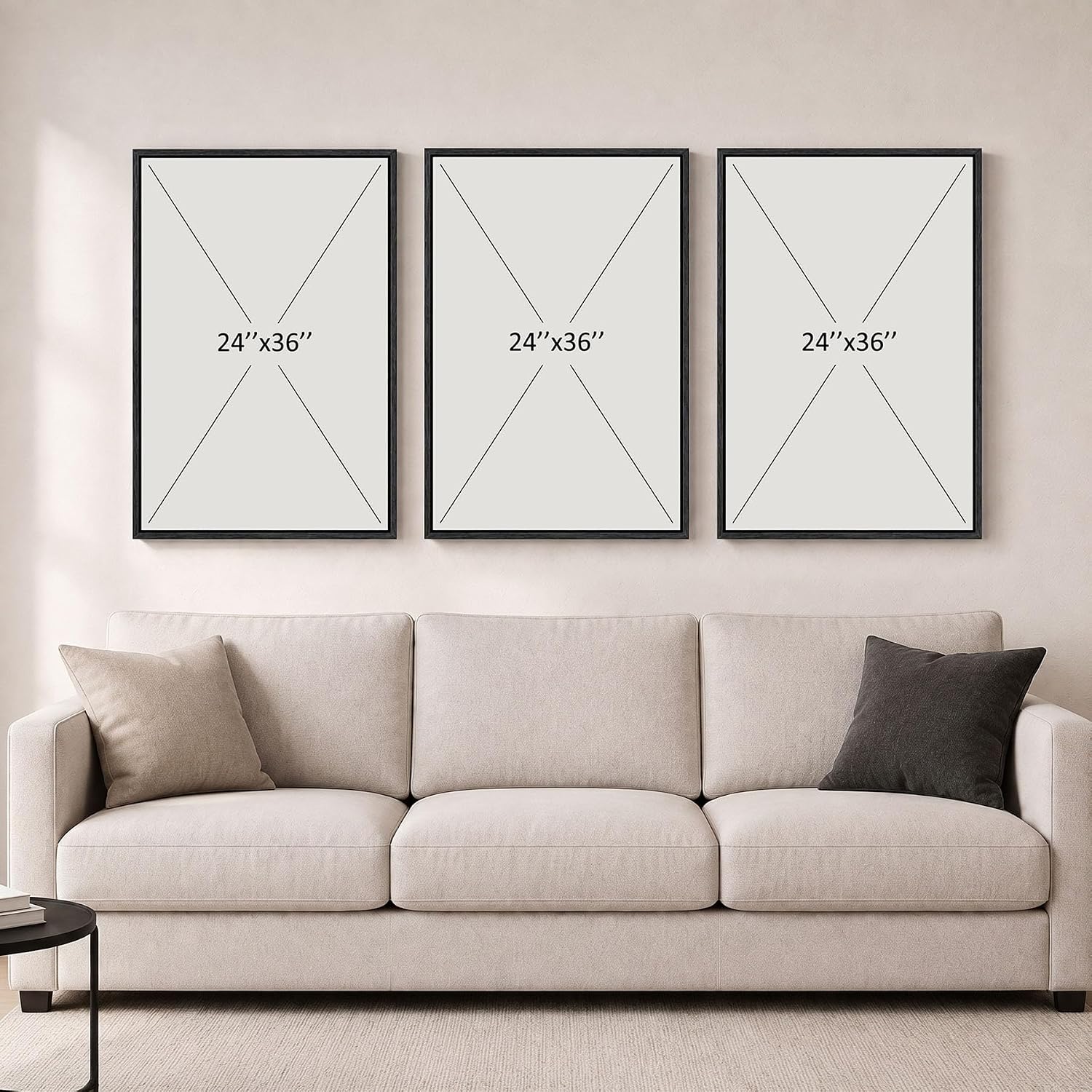 Ardakar Large Framed Neutral Boho Abstract Wall Art Canvas Prints image 2