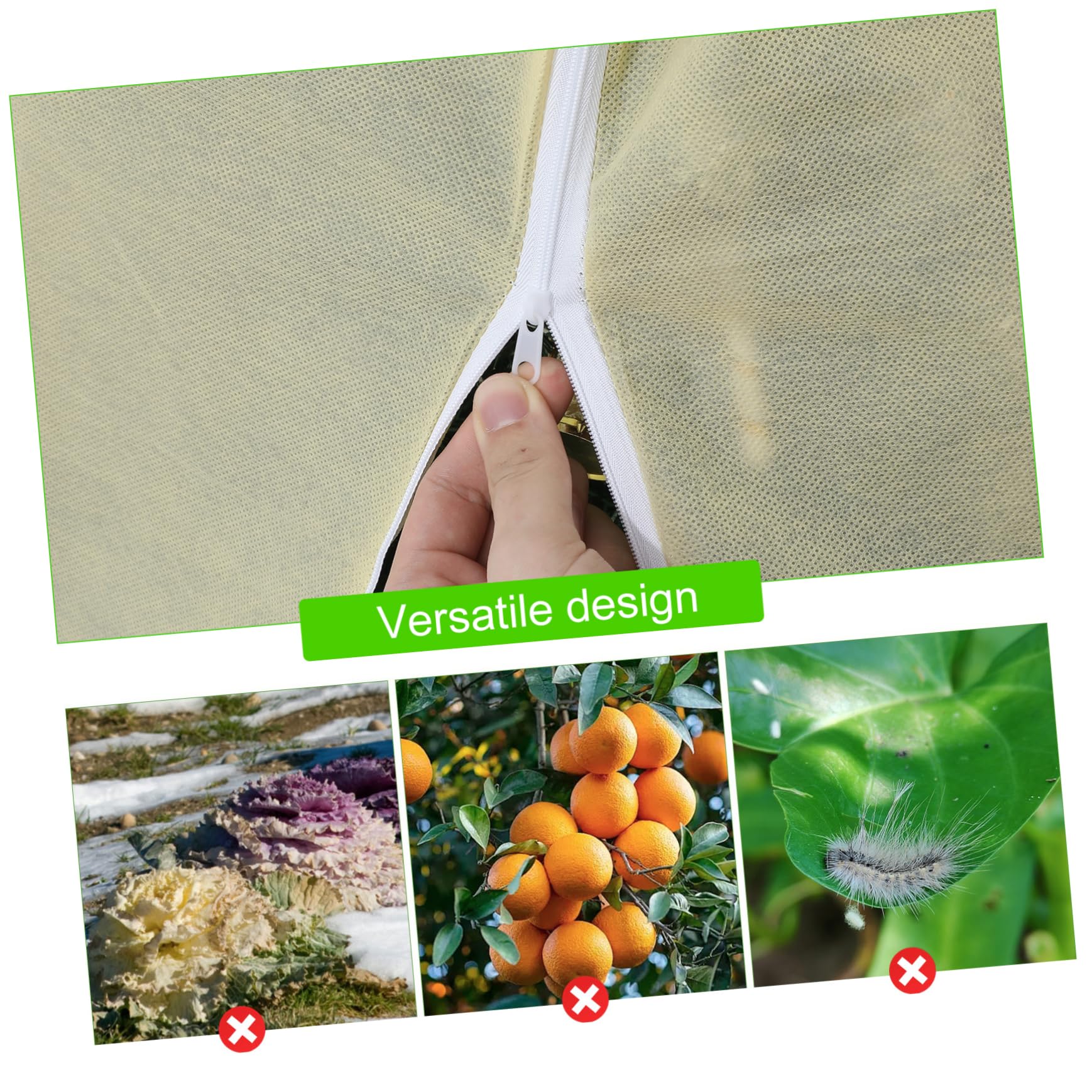 ifundom Funda Antiheladas para Plantas 2 Piezas de Tela No Tejida Beige | Cuerda Integrada, Resistente al Desgarro, Fácil de Colocar y Guardar, para Árboles y Plantas de Exterior
