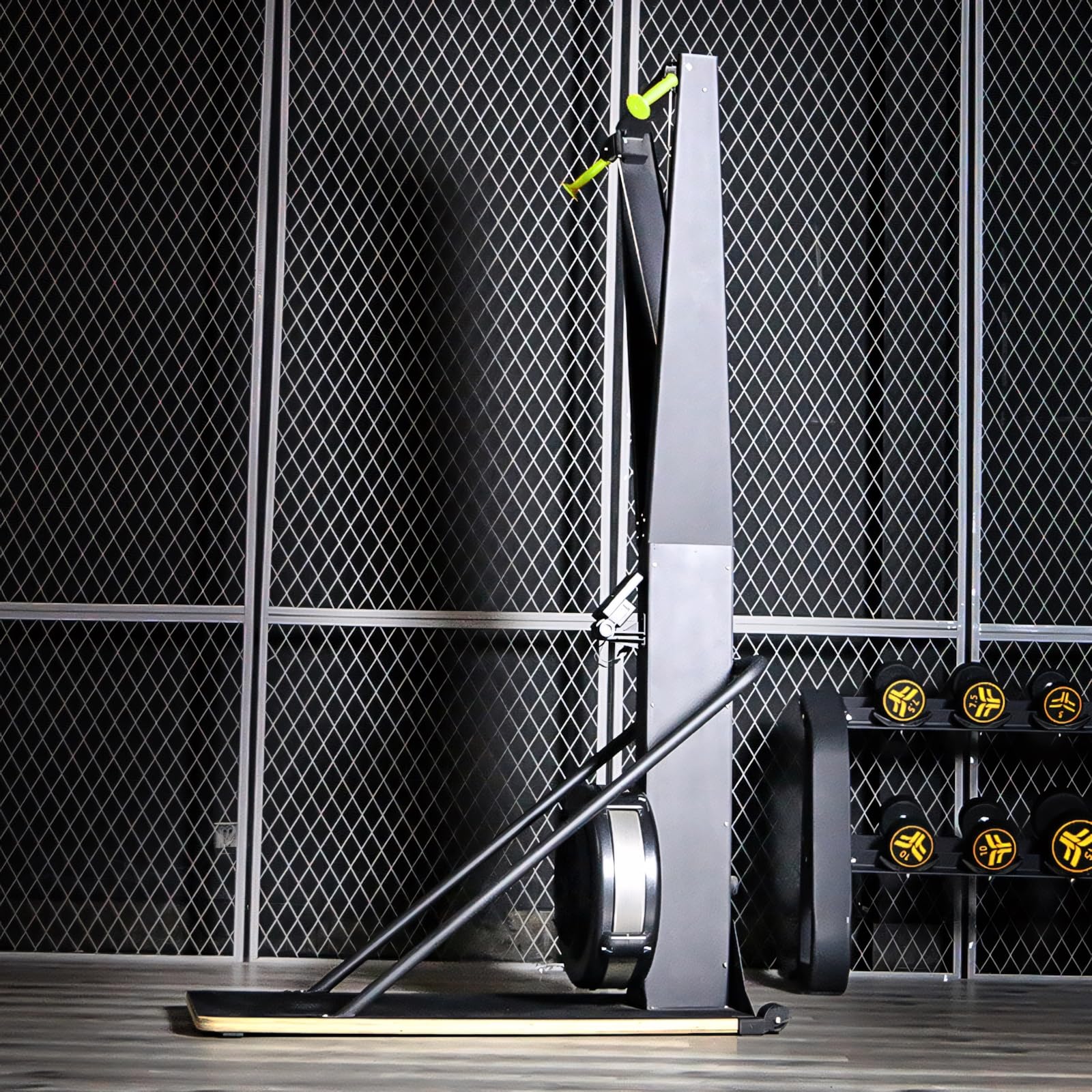 Máquina de Entrenamiento de esquí para Gimnasio en casa, Monitor Inteligente, Resistencia al Aire Ajustable, Modos de Pared/de pie