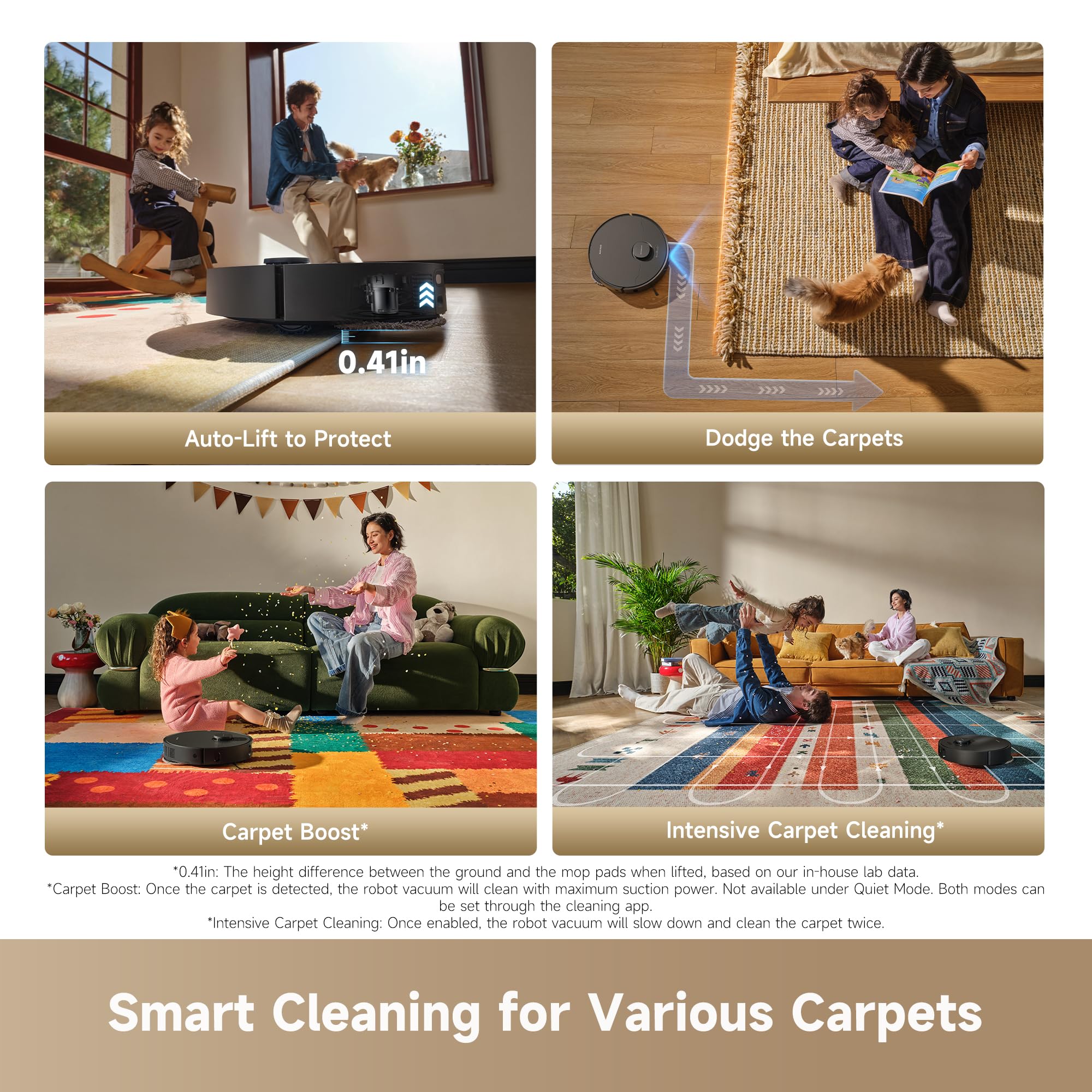 Tikom Robot Vacuum and Mop Combo, 5000Pa Robotic Vacuum Cleaner, 150 Min Max, App & Remote Control, Ideal for Hard Floor, Carpet, Pet Hair, Self-Charge(G8000 Max) thumbnail 12