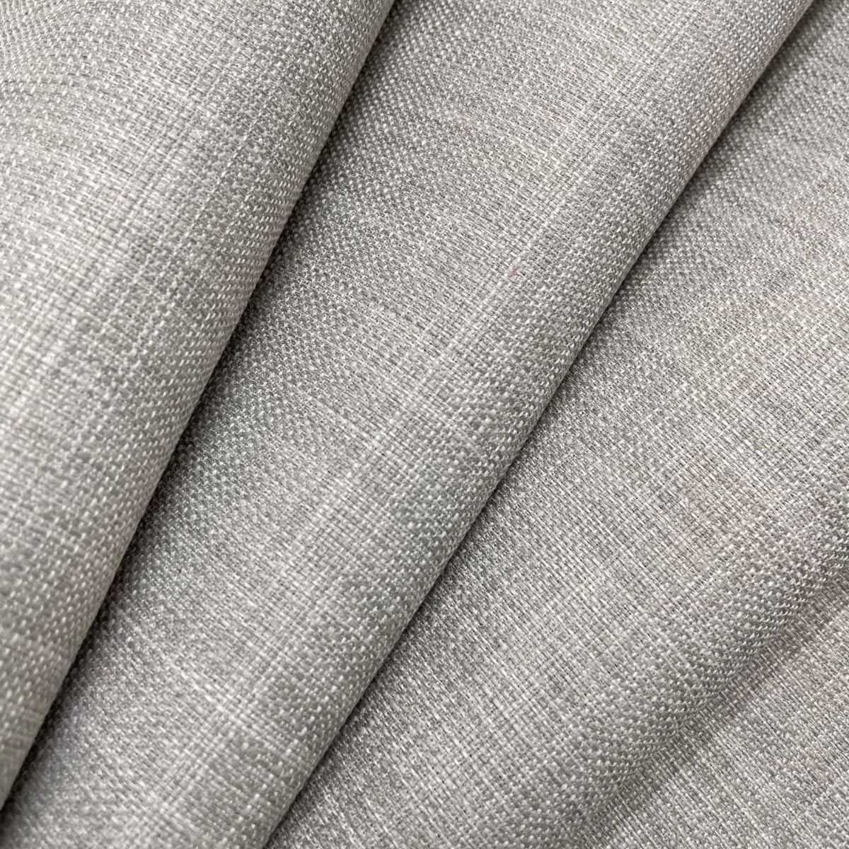Light Grey Linen Look Designer Soft Plain Curtain Cushion Sofa Upholstery Fabric Material Sold BY THE METRE