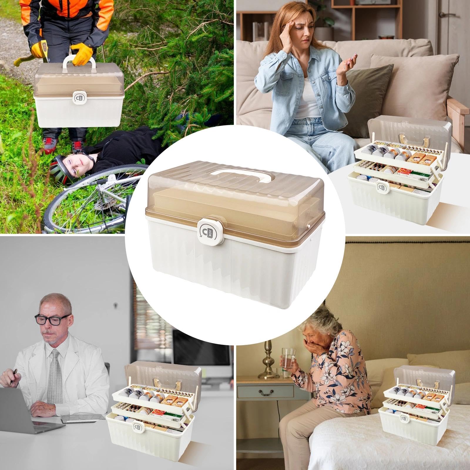 3-warstwowy organizer na leki