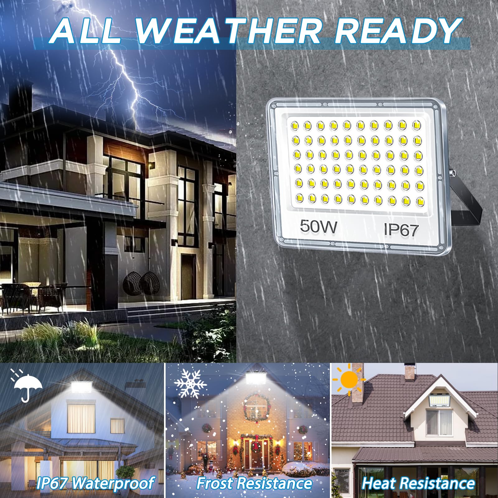 150lm/W Outdoor LED Flood Lights 100W High Power Spot Light Cool White Lighting 5000k Floodlight 220v 50hz Uk Garden Security Spotlight