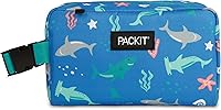 Vista 10 de PackIt Caja de aperitivos congelable, color negro, fabricada con tecnología EcoFreeze, plegable, reutilizable, cierre de cremallera con asa