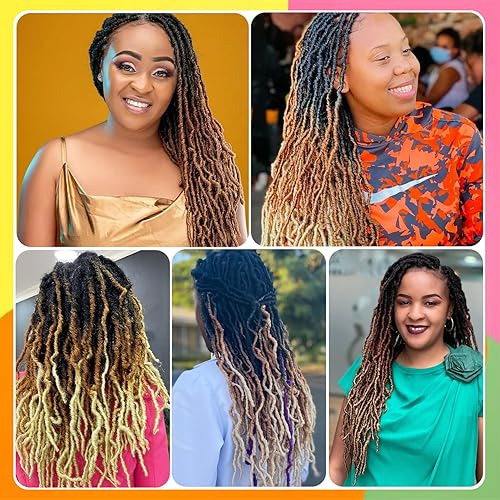 Miniatura 6 de Rastas sintéticas de ganchillo de cabello sintético ombré de 14 pulgadas, 8 paquetes de trenzas de ganchillo preenrolladas, cabello corto y suave de